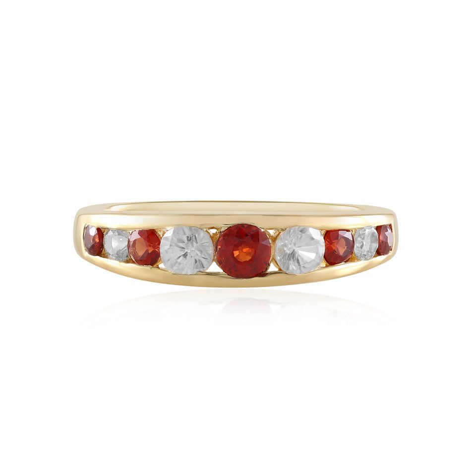 Silberring Tansanischer Rubin Goldplattierter Silberring