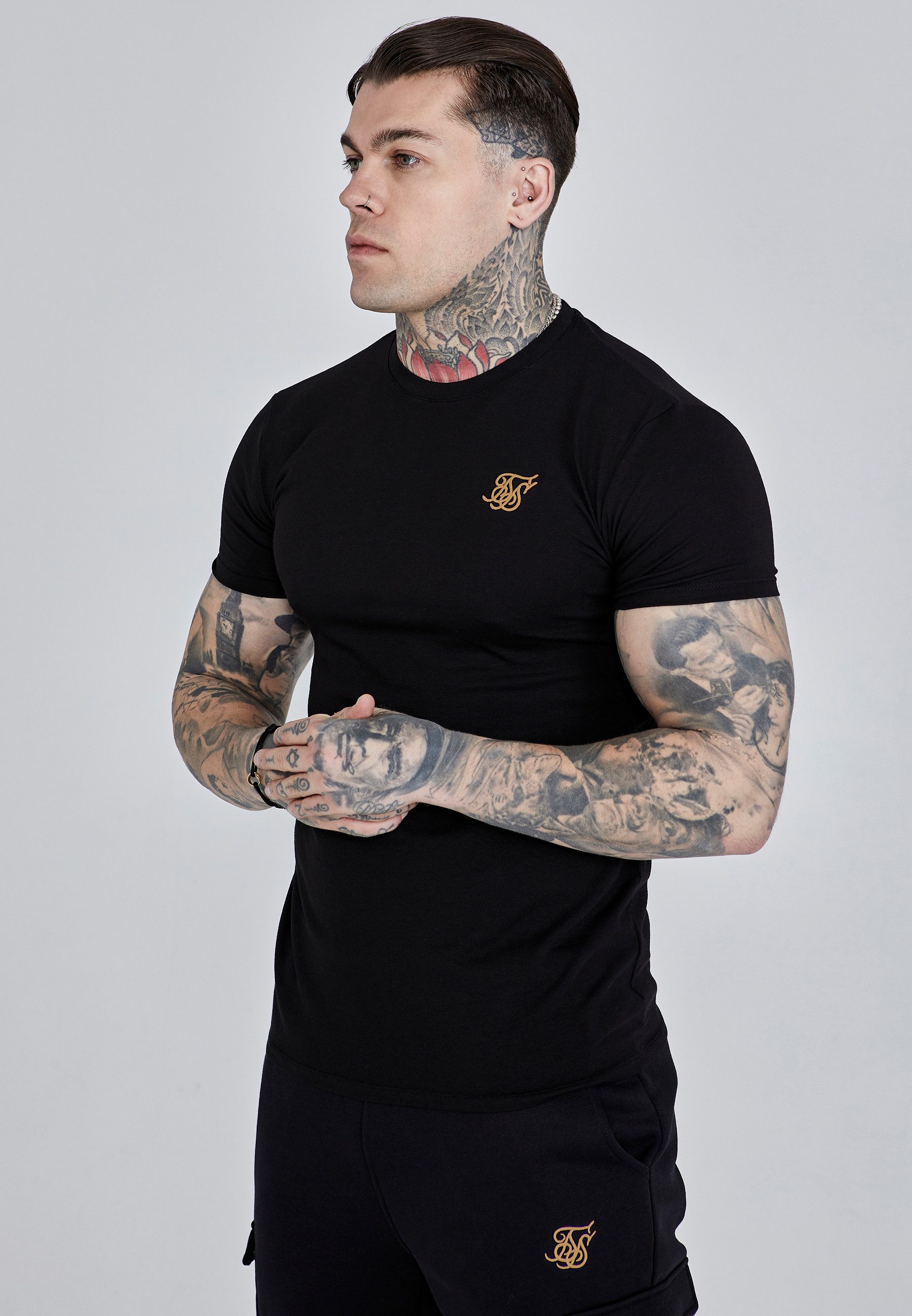 Siksilk T-Shirt SikSilk Herren Muscle Fit T-Shirt günstig online kaufen