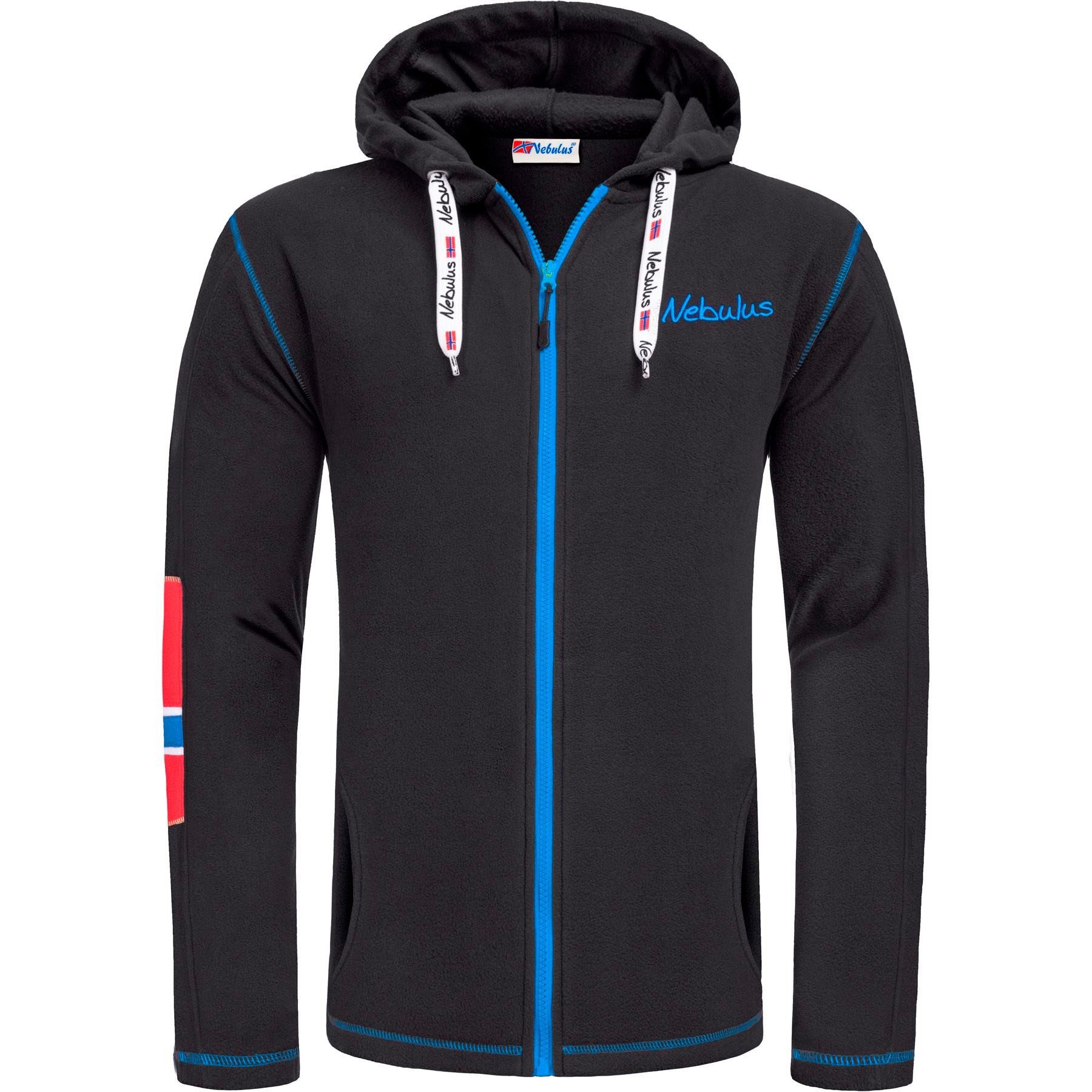 Nebulus Fleecejacke NORDAST, P6710 - Herren, schwarz-kobalt, XL günstig online kaufen