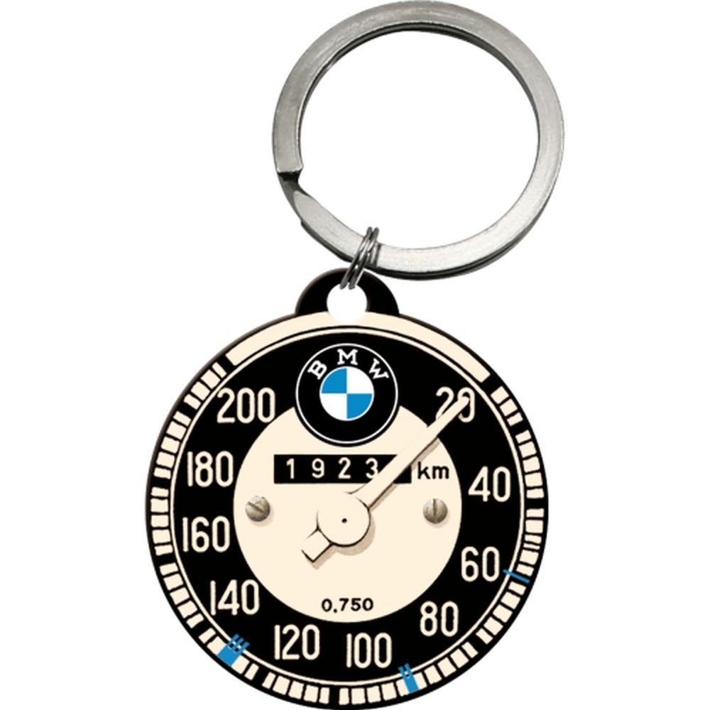 Schlüsselanhänger mit Gravur Edelstahl Schlüsselanhänger - Ø 4cm - BMW Tachometer