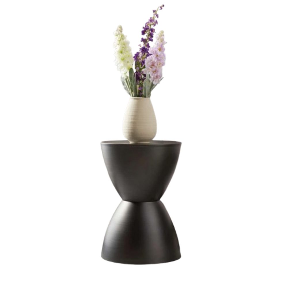 Home-trends24.de Beistelltisch Schwarz Beistelltisch Sofatisch Deko Sanduhr günstig online kaufen