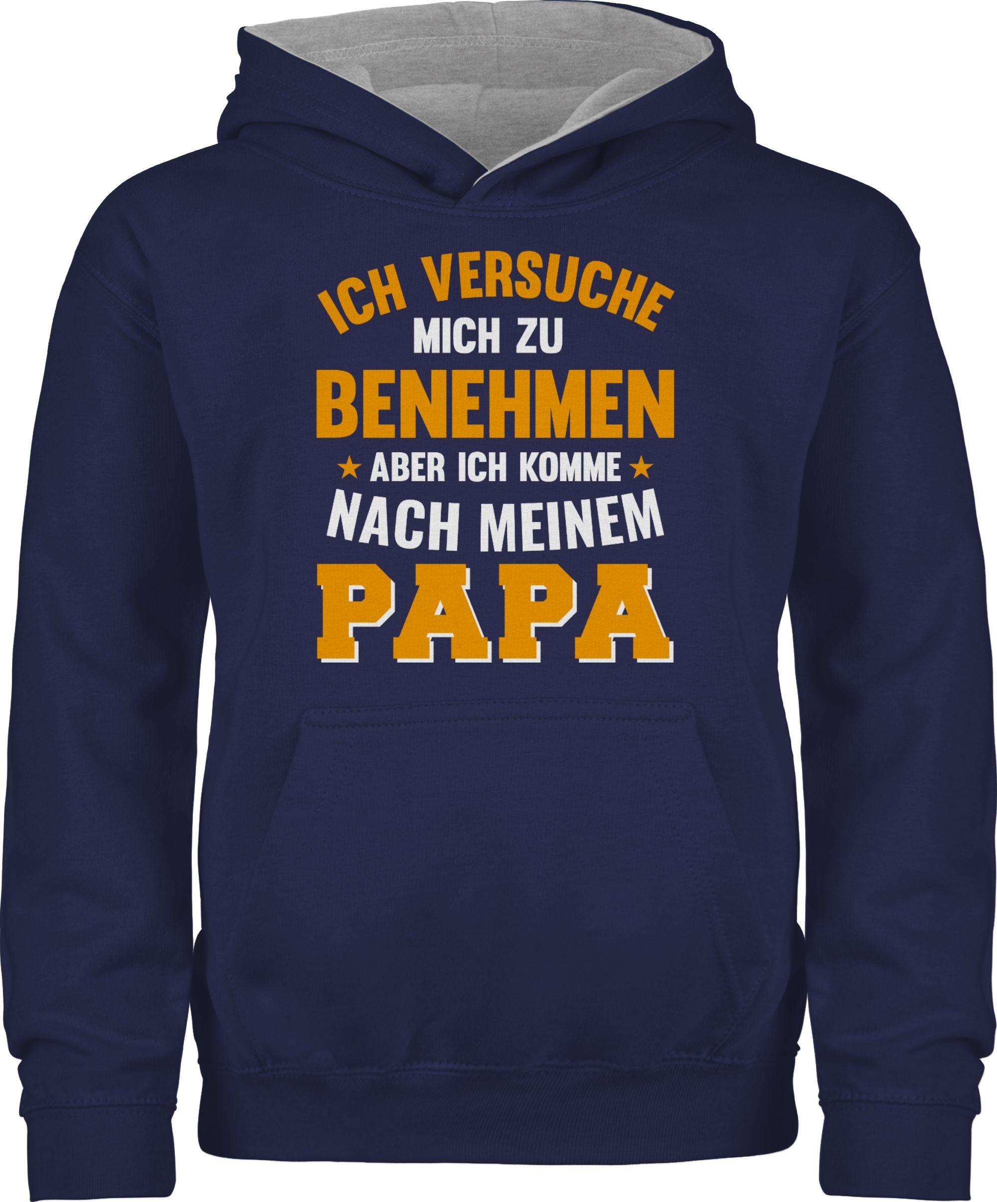 Shirtracer Hoodie »Ich versuche mich zu benehmen Papa Sterne
