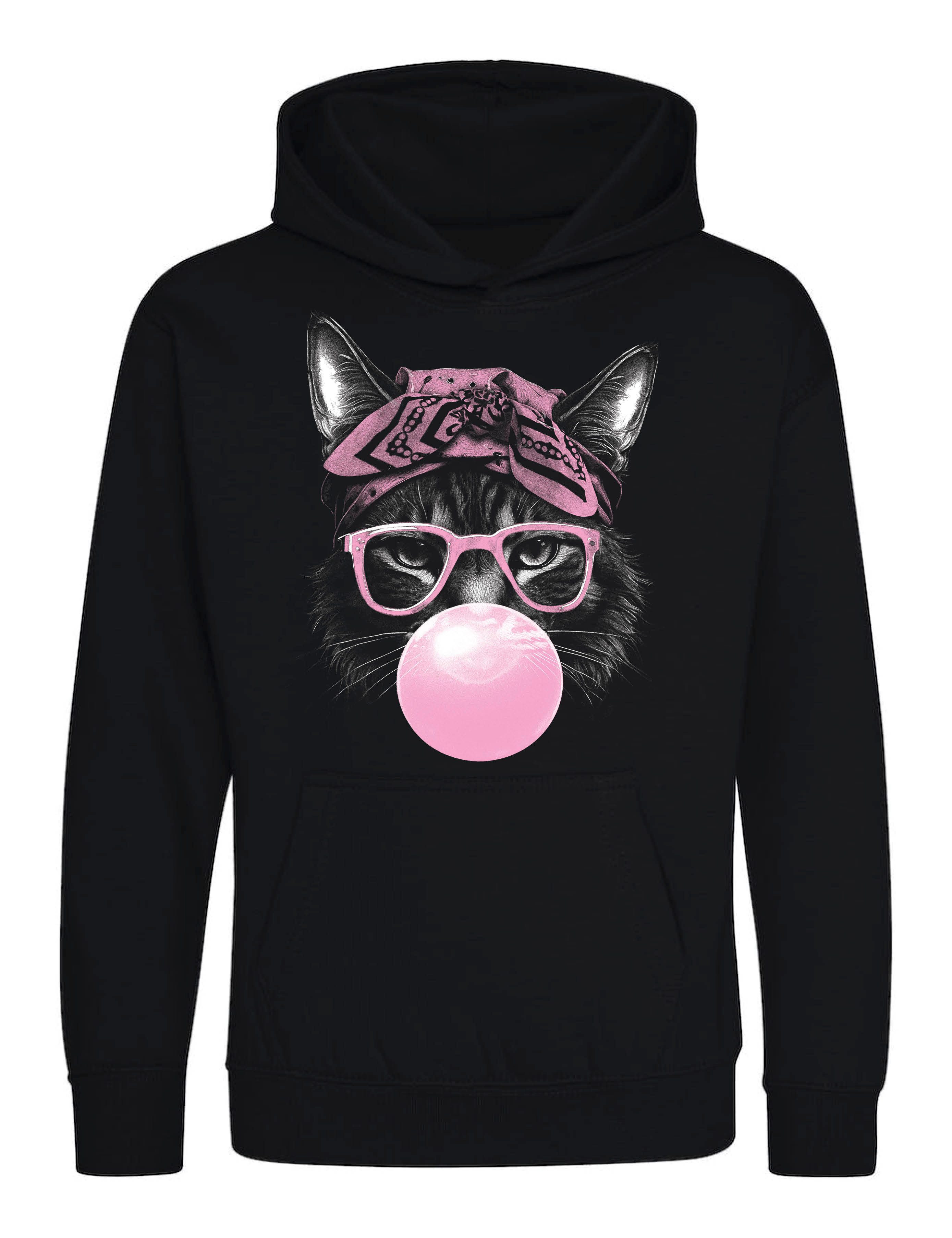 Kapuzenpullover Cool Cat Glasses Kinder Hoodie Pullover