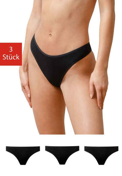 SNOCKS Tanga Unterwäsche Damen String Unterhosen Tanga (3-St) aus Bio-Baumwolle, unsichtbar unter deiner Kleidung