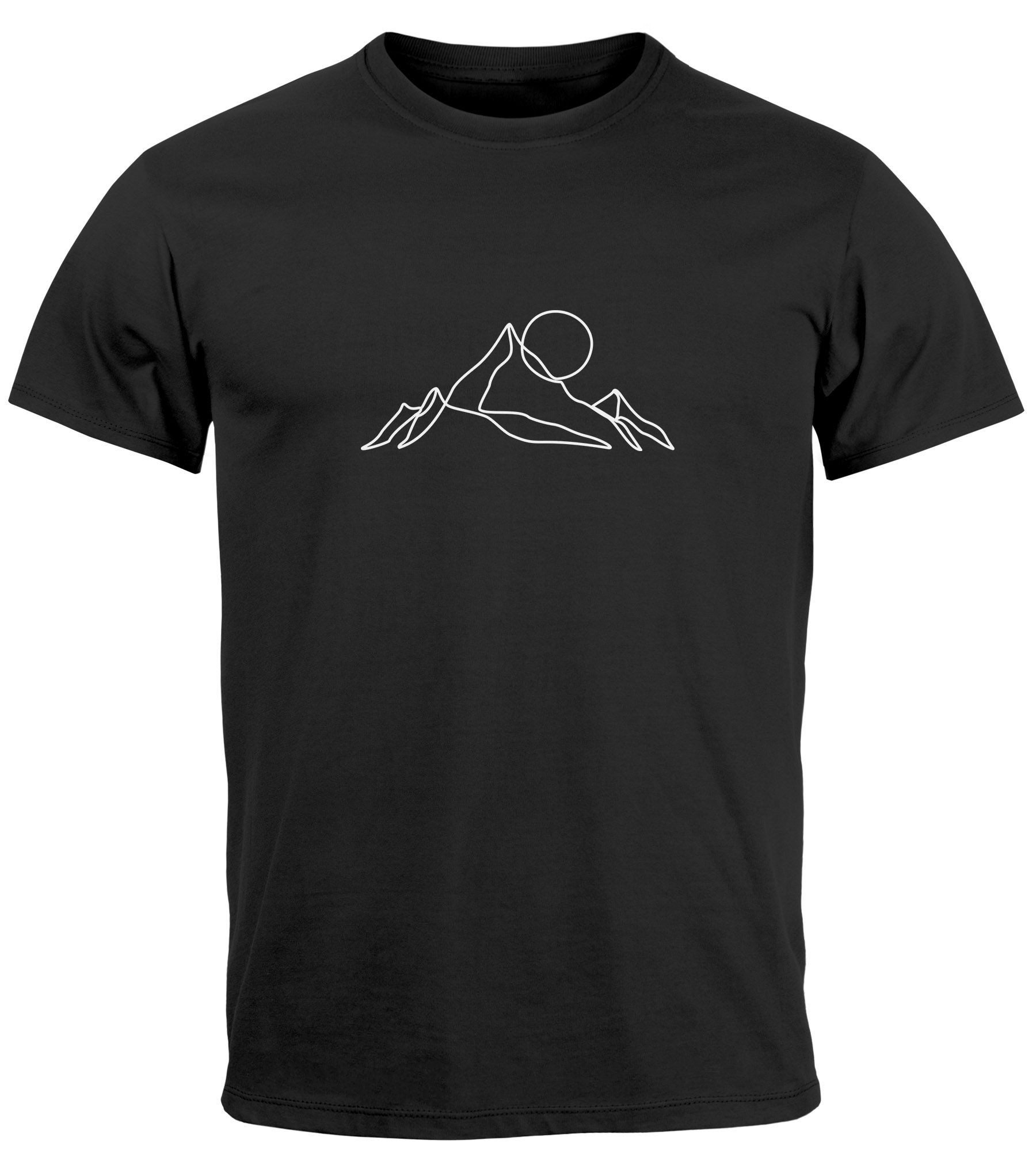 Neverless Print-Shirt Herren T-Shirt Berge Wandern günstig online kaufen