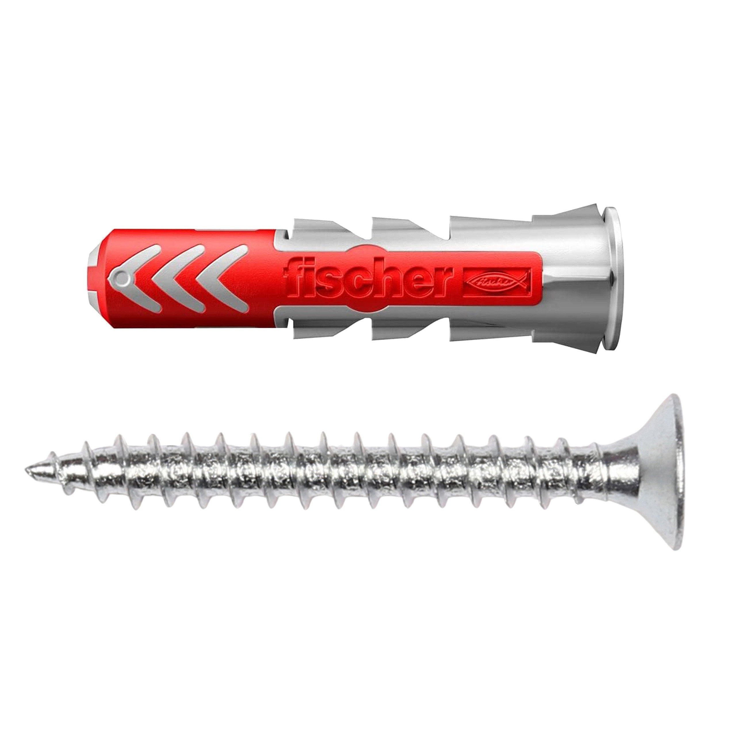 fischer Kabelbinder Senkkopfschrauben 4,5x40 mm+6x30 mm DuoPower-Dübel Fischer 50 Stk.