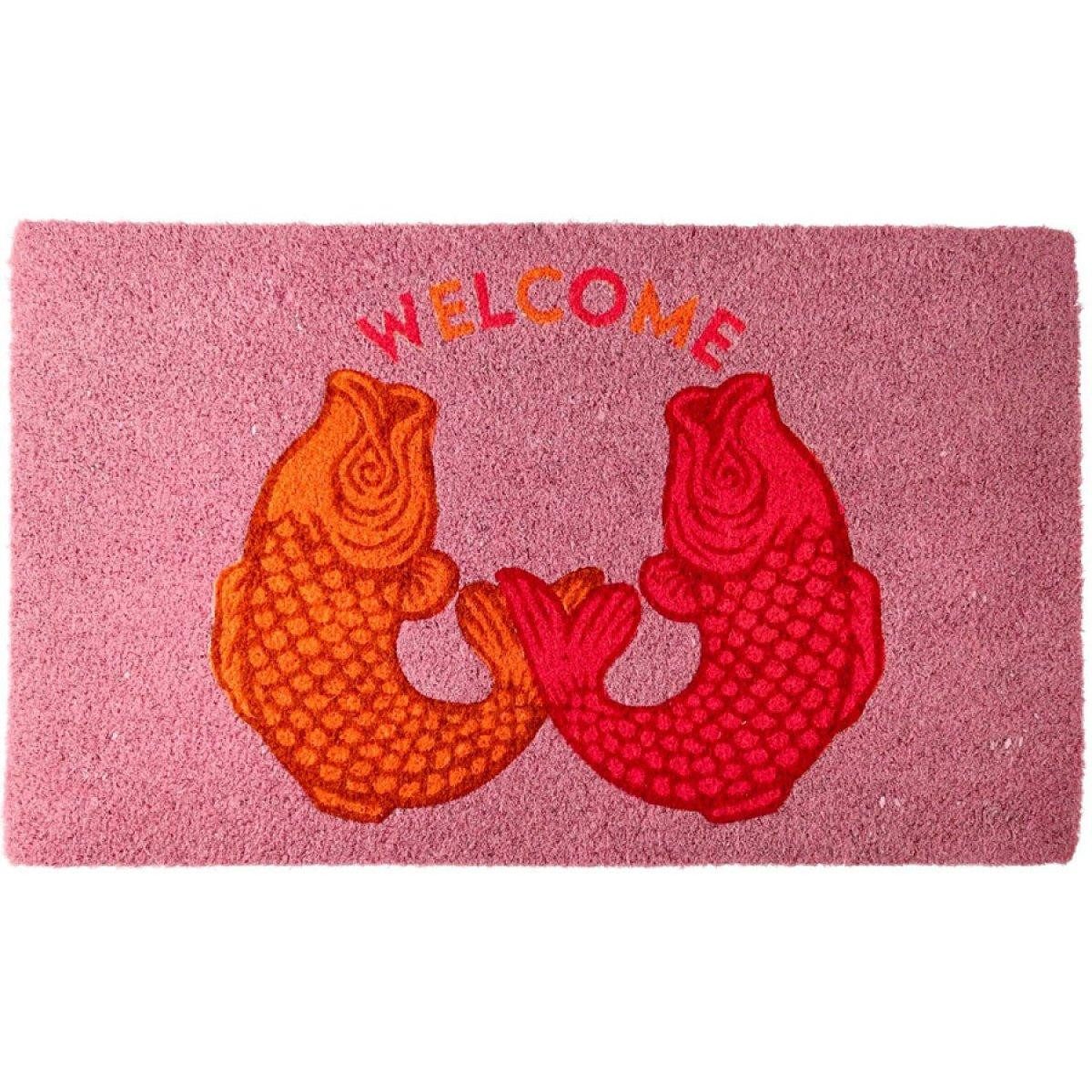 Giftcompany Fußmatte Fußmatte aus Kokosfasern Welcome Kois (75x45cm)