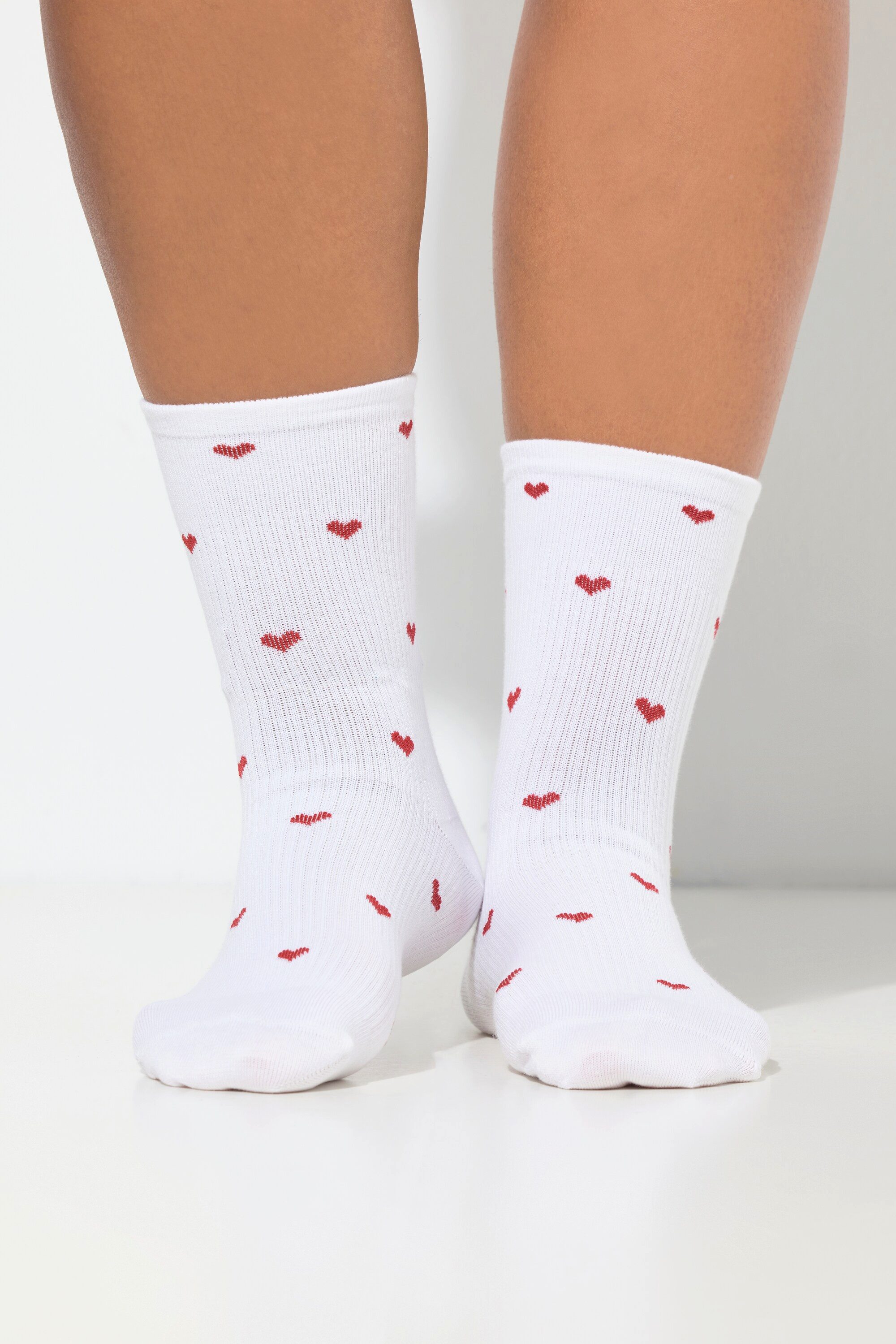 Ulla Popken Kuschelsocken Kompressions-Strümpfe starke Stützklasse Herzen
