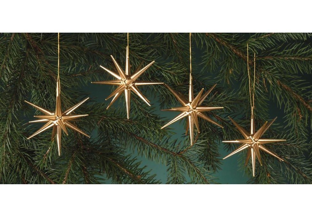 Albin Preissler Christbaumschmuck Weihnachtsdeko, Christbaumschmuck (4-tlg) goldfarben