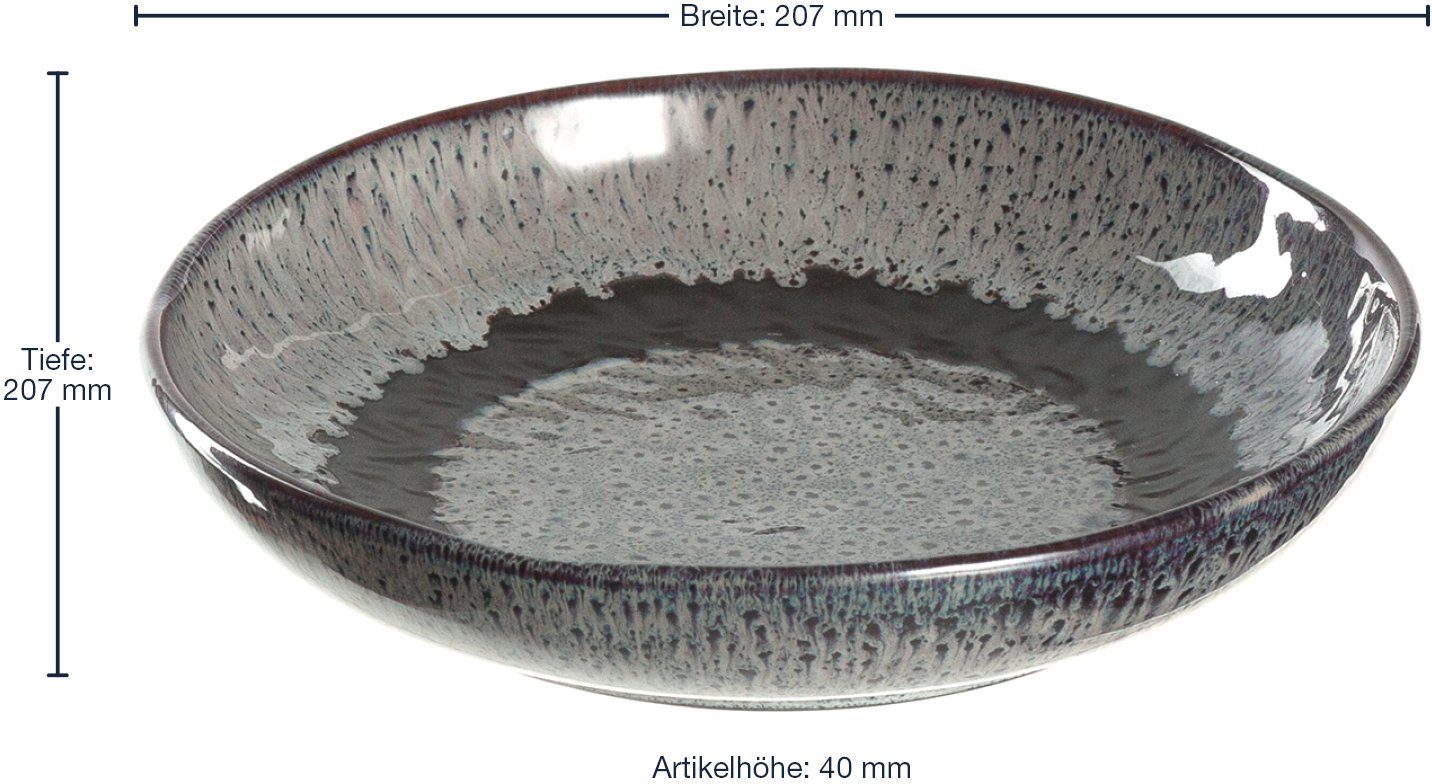 LEONARDO Suppenteller Matera, (6 St), anthrazit Ø cm Keramik, 21