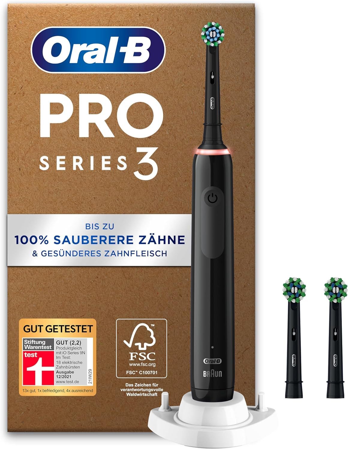 Oral-B Elektrische Zahnbürste Oral-B Pro Series 3 Plus Edition Elektrische Zahnbürste / Schwarz