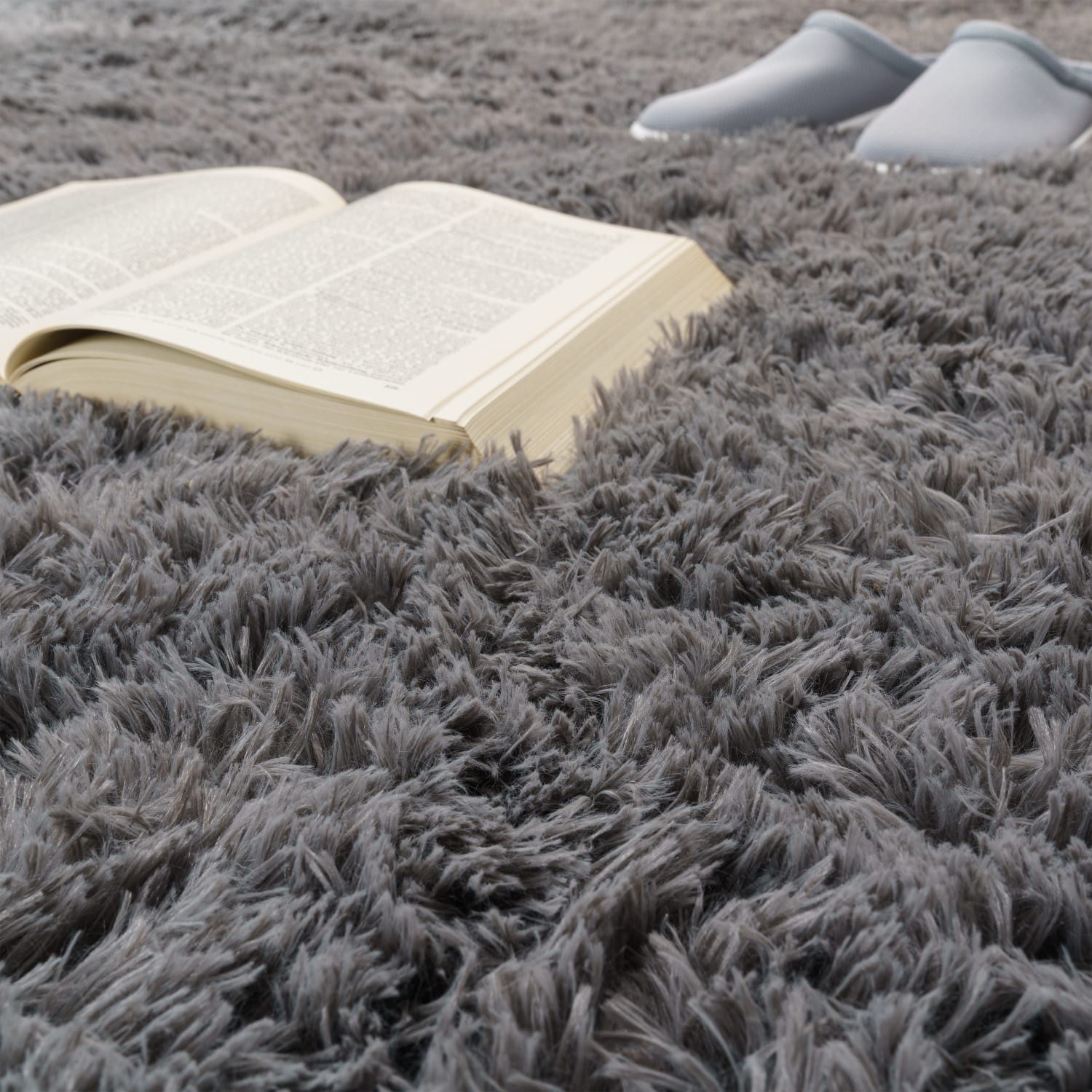 KADIMA DESIGN Teppich waschbar Unifarben Schlafzimmer Hochflor Teppich Shag günstig online kaufen