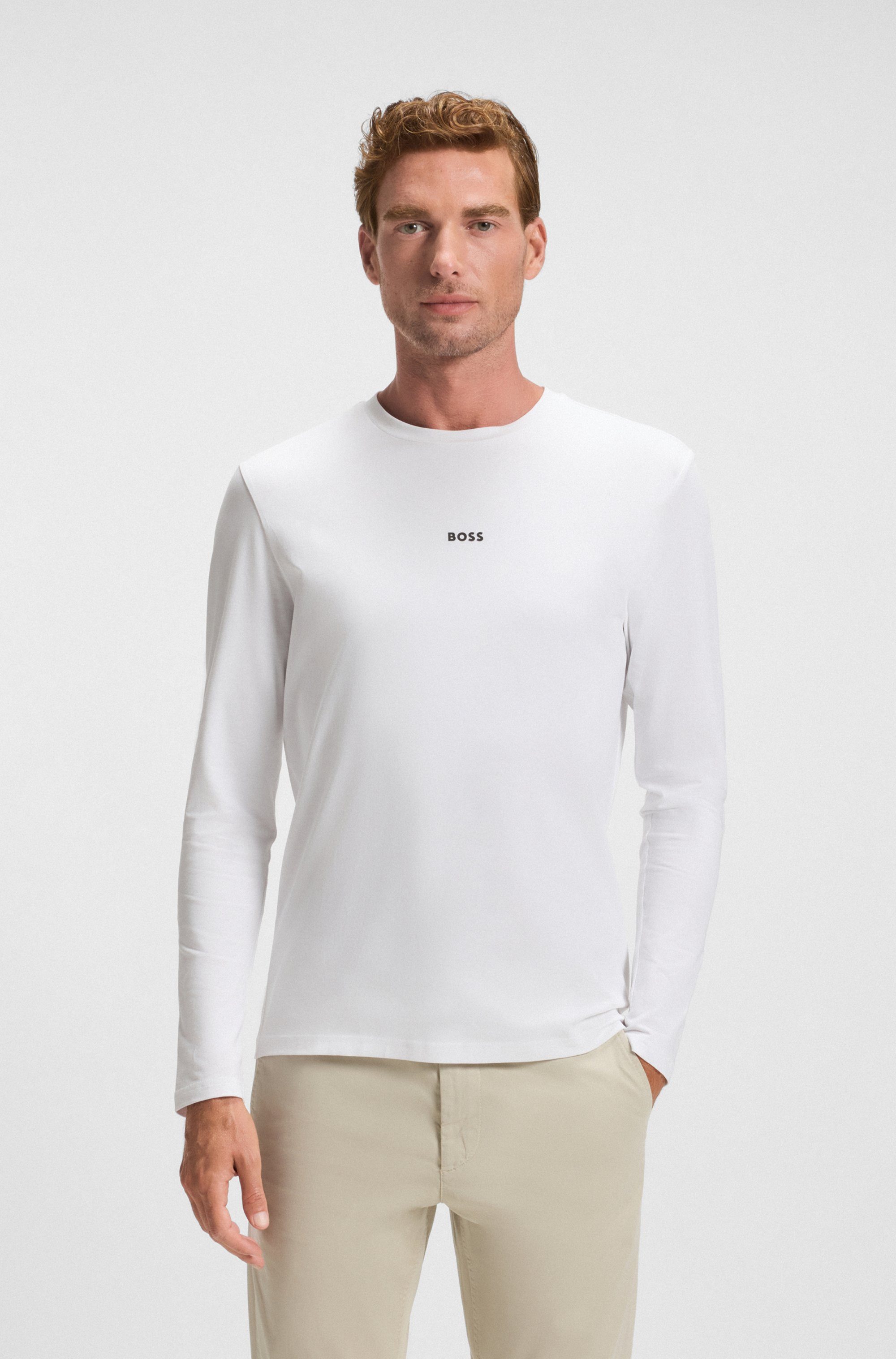 BOSS ORANGE Langarmshirt TChark mit Rundhalsausschnitt günstig online kaufen