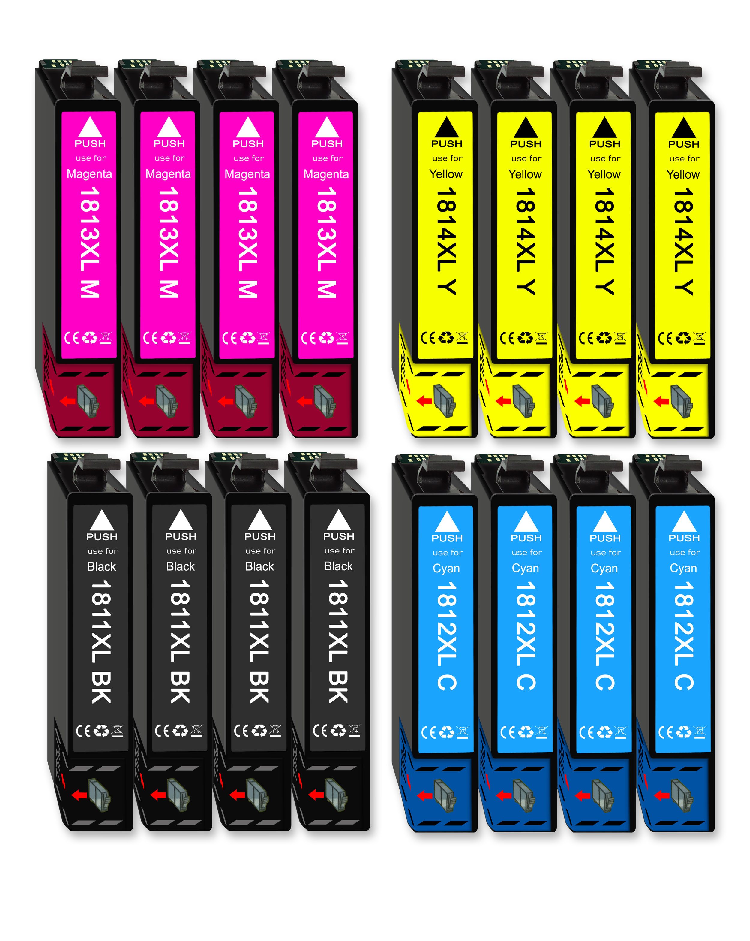 16er Multipack für Epson 18XL Tintenpatronen Set Tintenpatrone