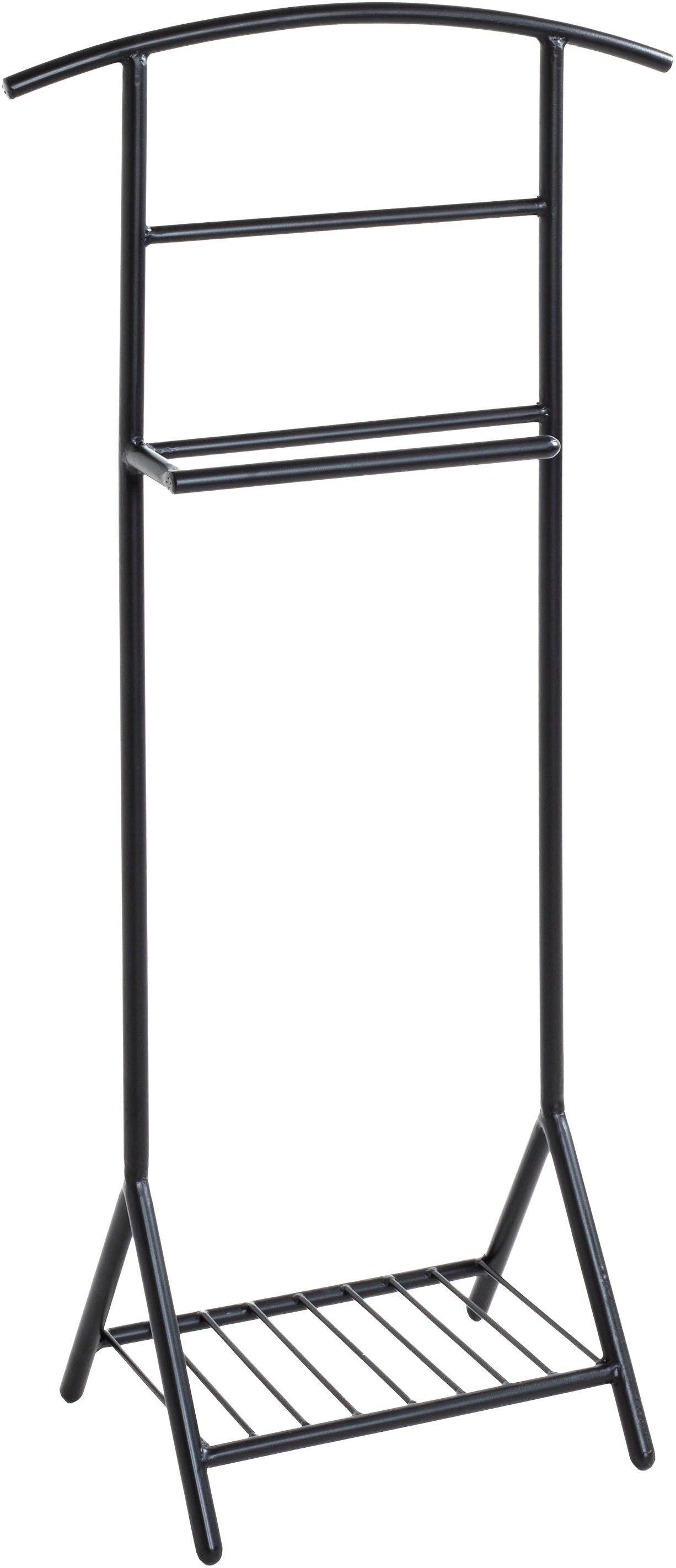 HAKU Herrendiener Anzugständer, Dressboy, Kleiderboy, Kleiderbutler, Stiller Diener, (1 St), freiform - aus Metall schwarz -B/T/H 45/26/101 cm