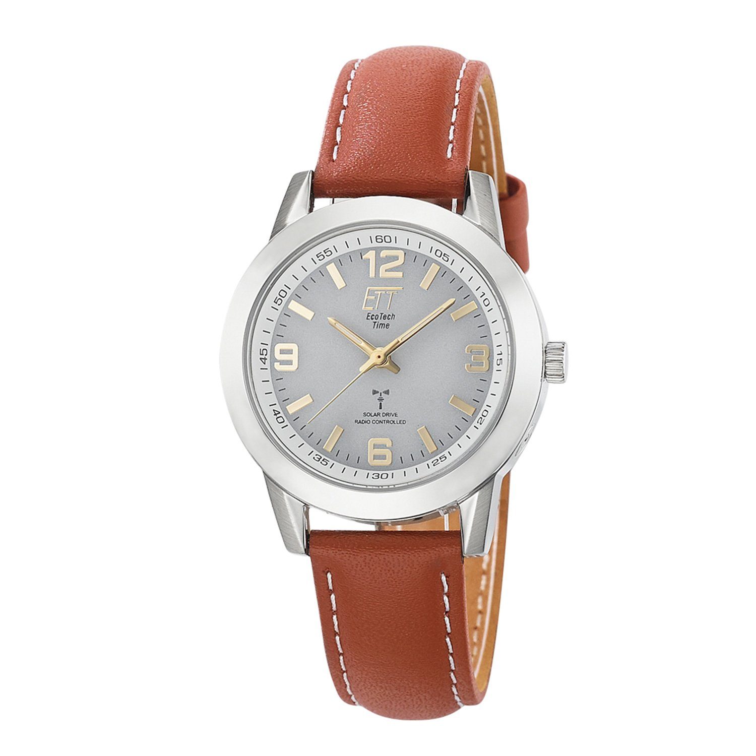 ETT Funkuhr Eco Tech Time Solar Drive Funk Gobi Damenuhr - ELS-11495-12L