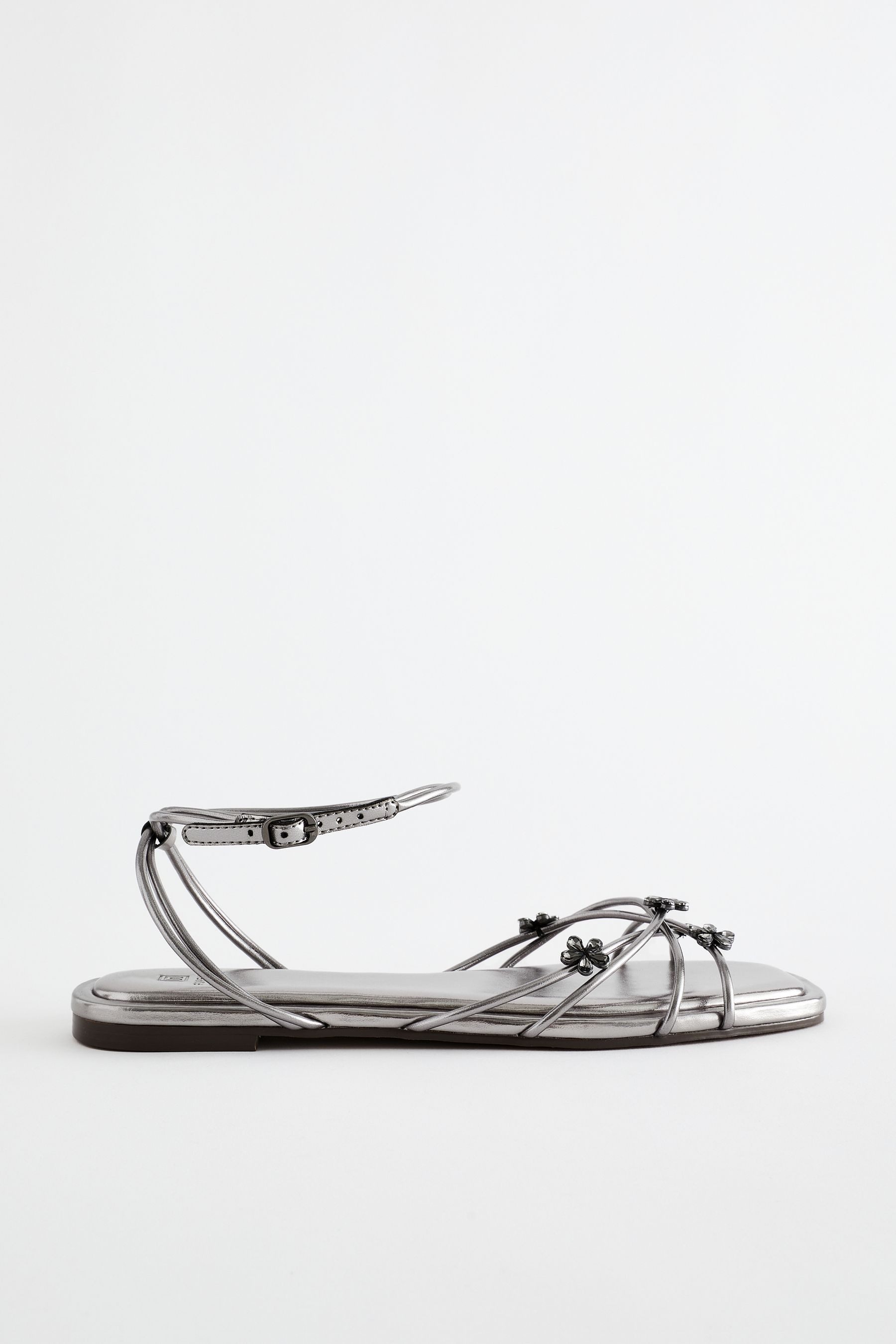 Next Riemchensandalette mit Schmucksteinblumen Sandale (1-tlg) günstig online kaufen