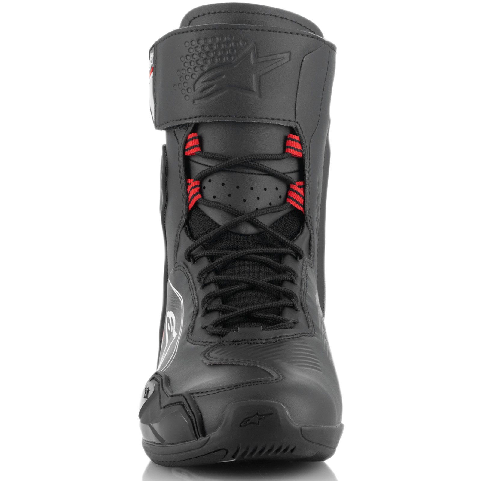 Alpinestars Alpinestars Superfaster Motorradschuhe schwarz / grau / hellrot Motorradstiefel (Packung, Antistatische und Öl- und Benzinfeste Sohle)