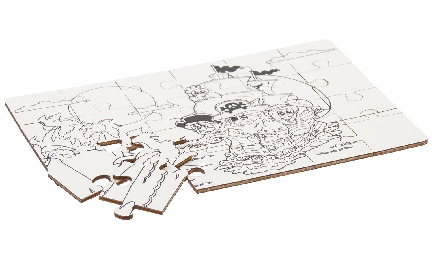 Holzspielerei Puzzle Mal-Puzzle Set, Puzzleteile