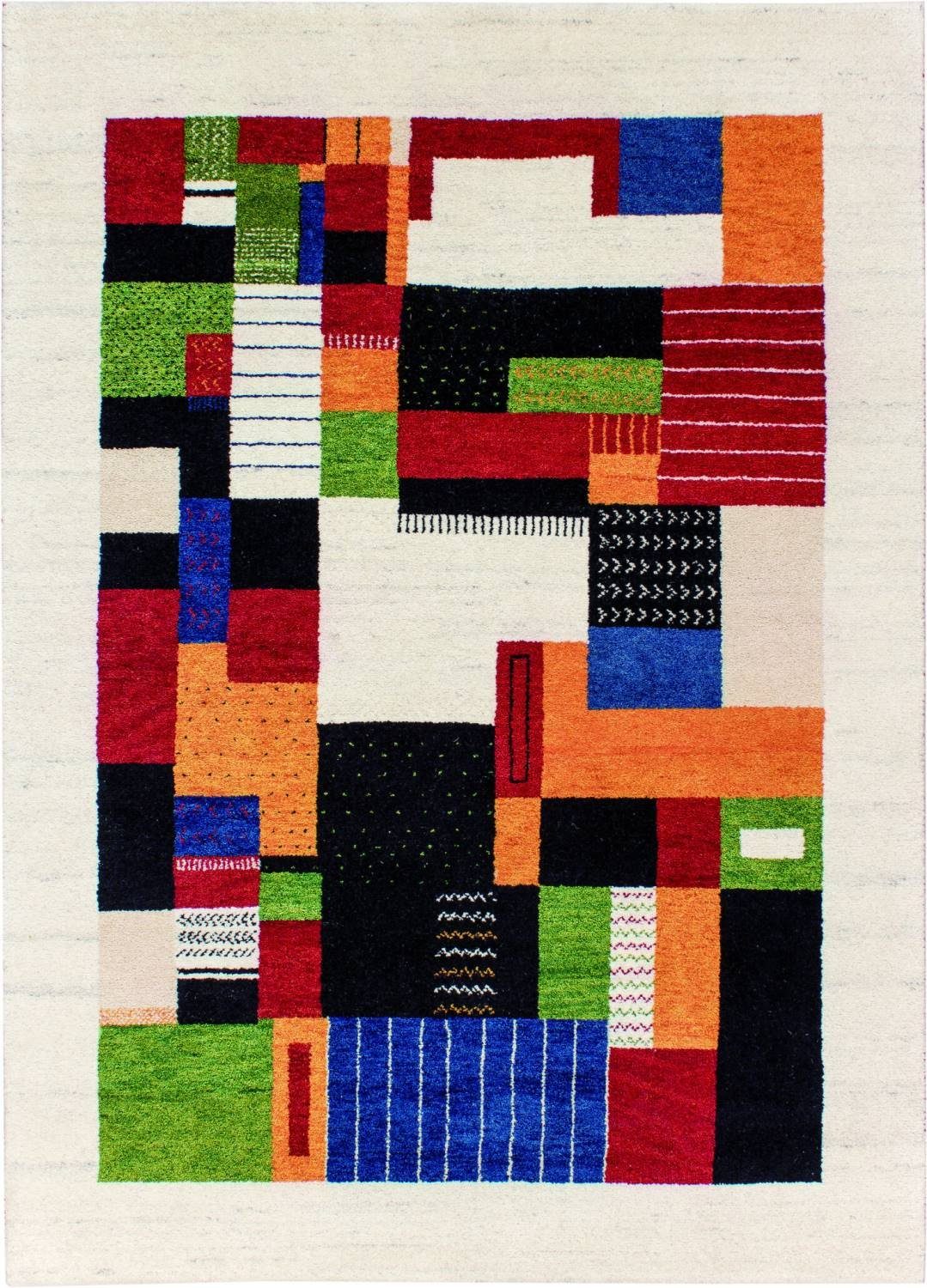 Rug Studios Teppich TRIVO, Rechteckig, Höhe: 20 mm, Handgeknüpft, 70 x 140 cm, Beige