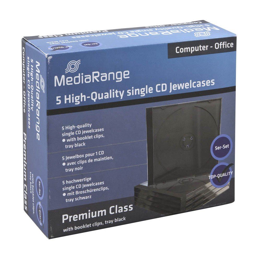 Single retail CD 5pcs Mediarange Netzwerk-Adapter JewelCase Leerbox MediaRange