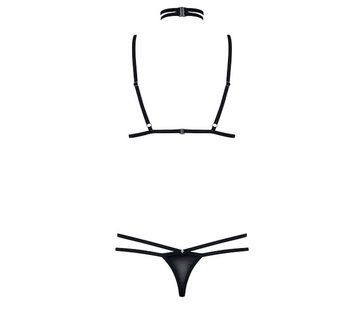 Obsessive Set: Soft-BH Dessous Set 823-SET-1 aus BH, String, Halsband, in schwarz