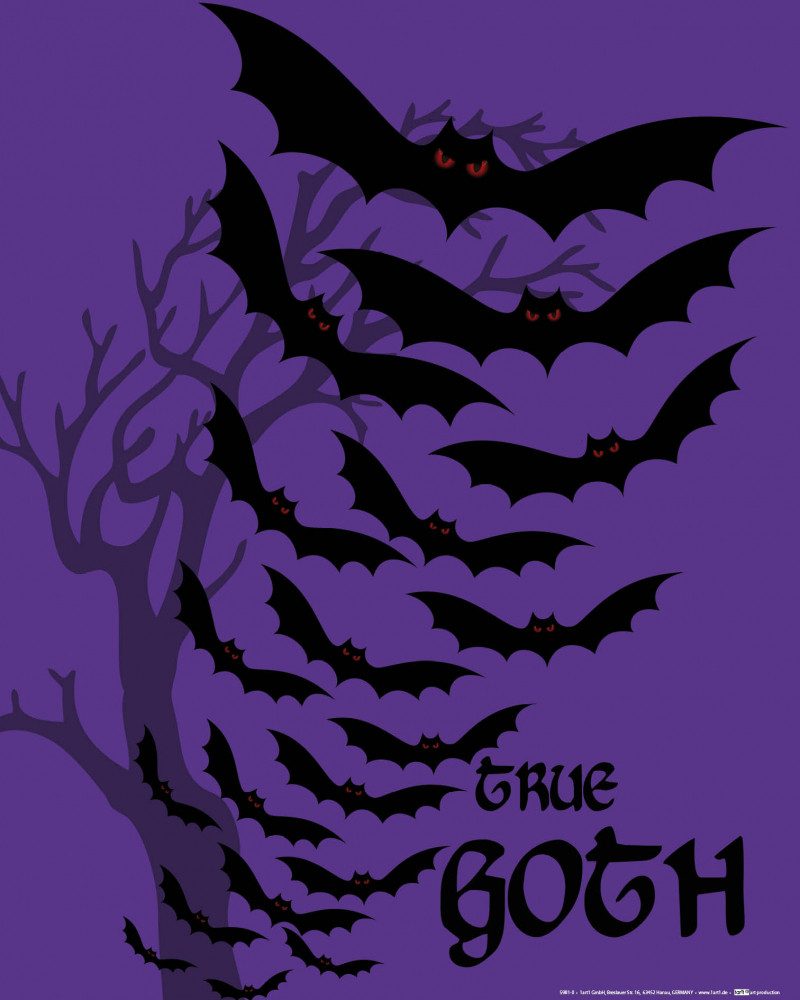 1art1 Poster Fledermäuse Kunstdruck Bild - True Gothic (50 x 40 cm)