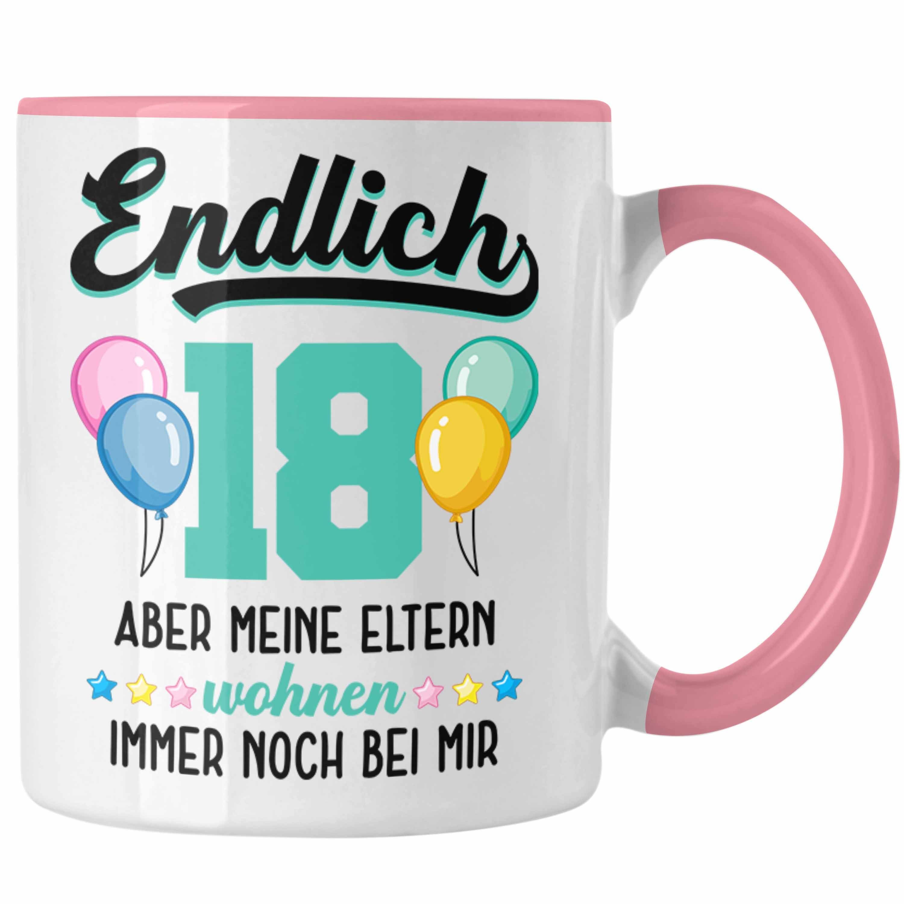 Trendation Tasse Trendation - 18. Geburtstag Tasse Geschenk Mädchen Jungen Geschenkidee Lustig Spruch 18 Geschenke Geschenkideen zum 18 Bday 18er Erwachsen