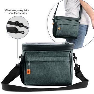 CALIYO Handy-Lenkertasche Lenkertasche Fahrrad mit lenkeradapter, 4.2L fahrradkorb vorne Tasche, mit transparenter Touchscreen und abnehmbarem Schultergurt