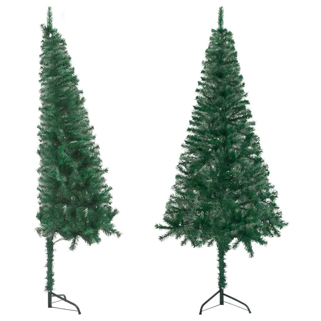 furnicato Künstlicher Weihnachtsbaum Künstlicher Eck-Weihnachtsbaum Grün 150 cm PVC