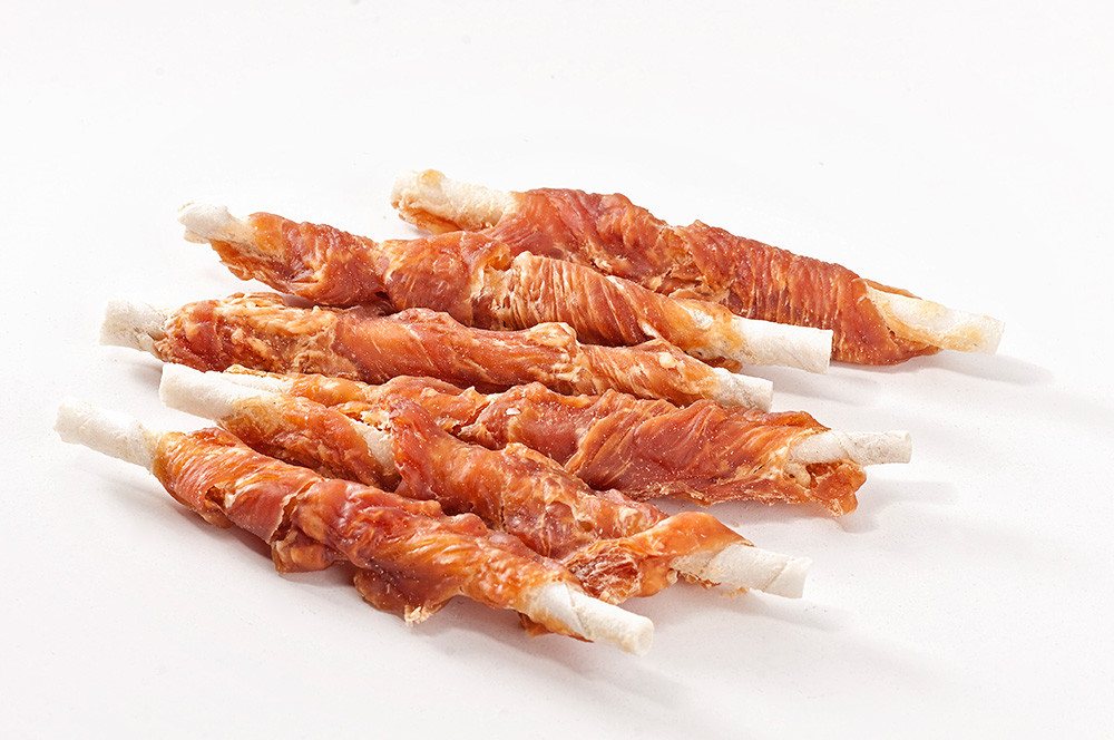 123... Hund dabei! Hähnchenfilet auf Kaurolle 900g, Snack für: Hunde