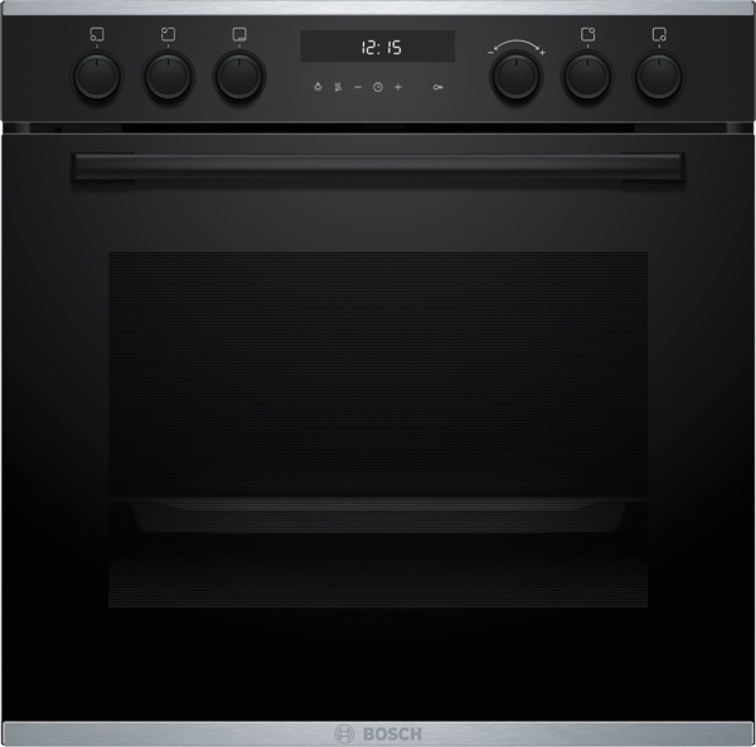 BOSCH Backofen-Set Serie 6 HEG278BB3, mit Auszug nachrüstbar, schließt sanft und leise, Air Fry