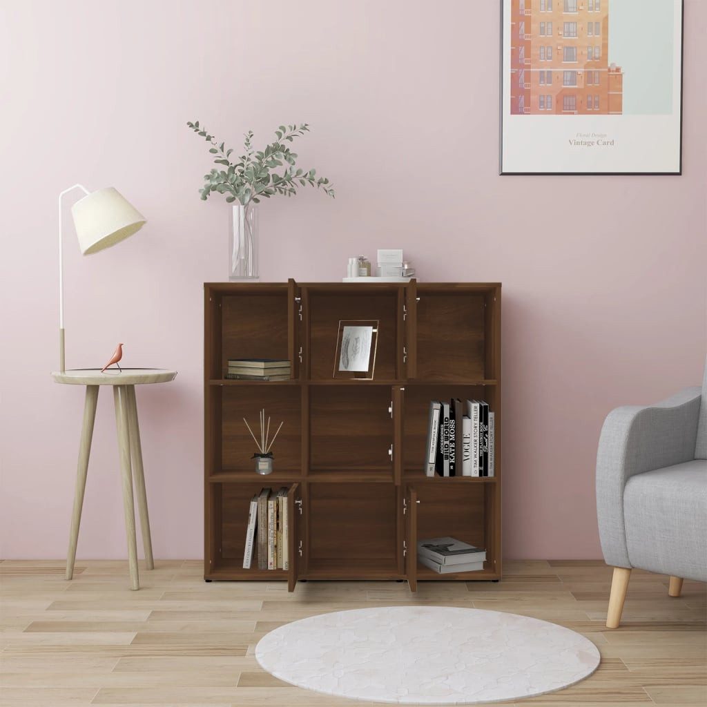 vidaXL Bücherregal Bücherregal Braun Eichen-Optik 90x30x90 günstig online kaufen
