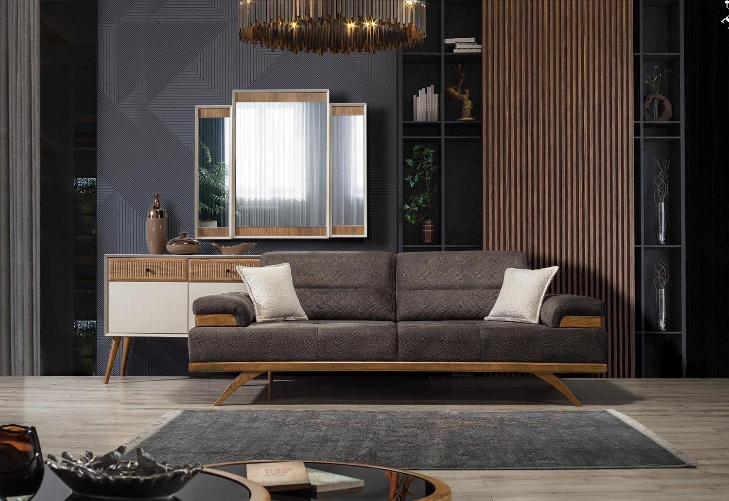 Sofa Neue Designer 3-Sitzer Polstercouch aus Stoff - Sofa mit modernem