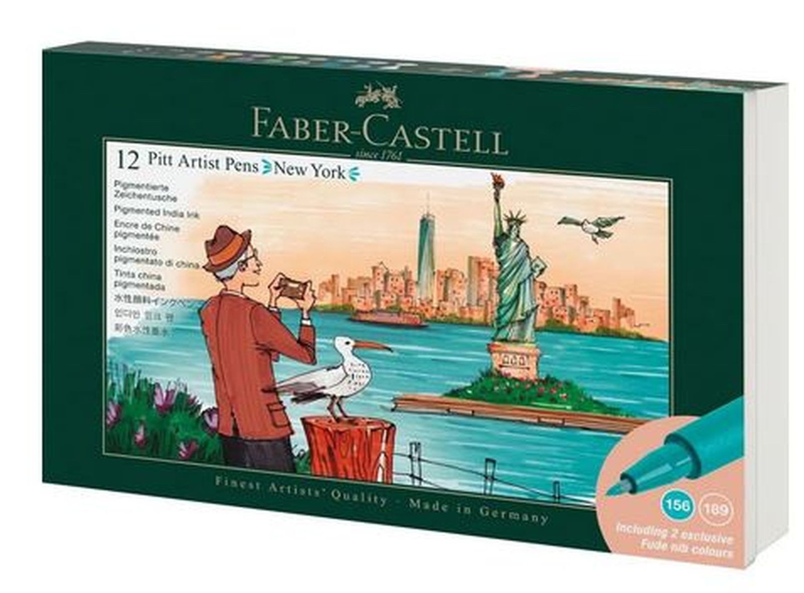 Faber-Castell Künstlerstift Pitt Artist Pen Tuschestift, (12-tlg), Geschenkset