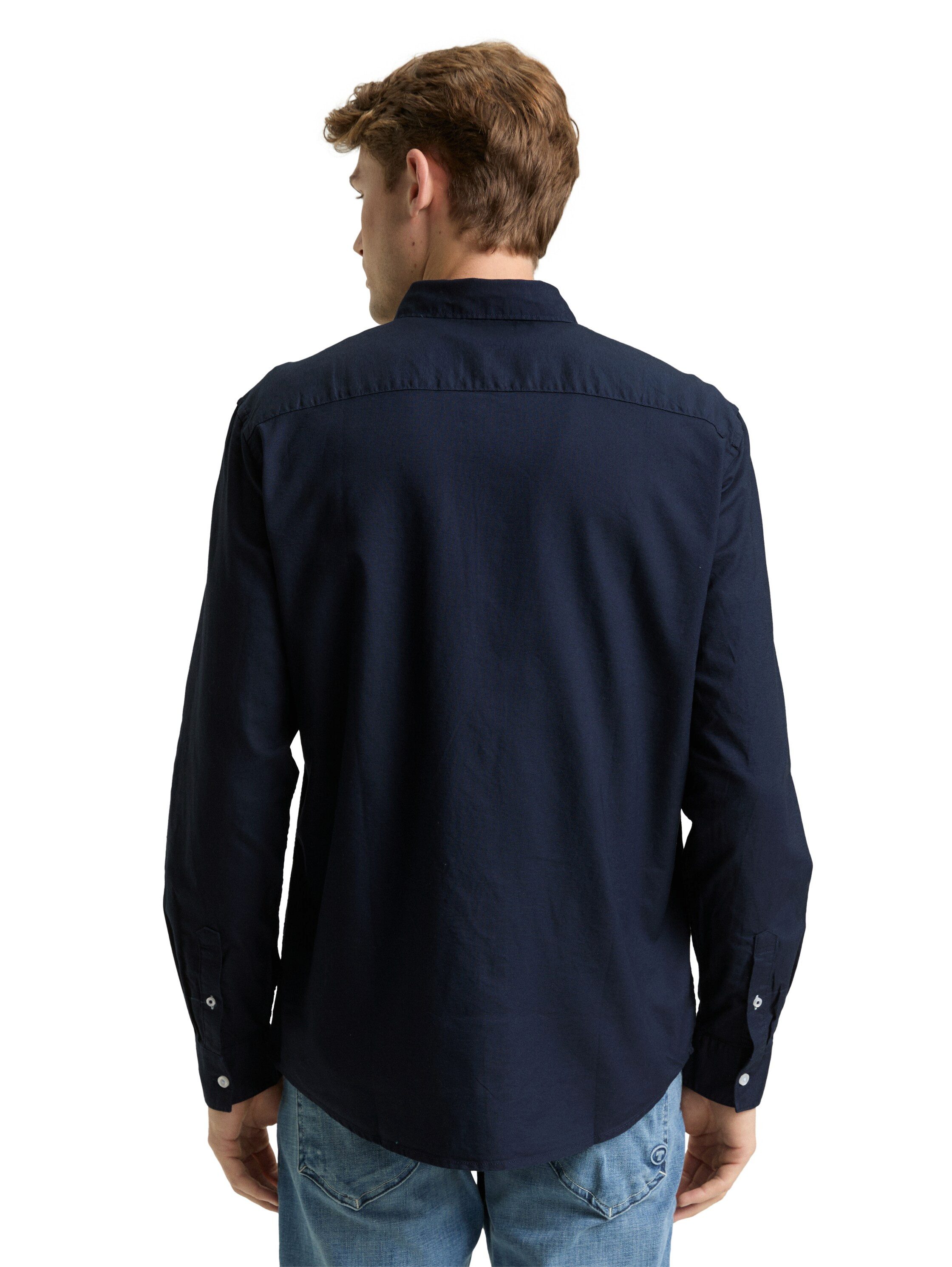 TOM TAILOR Langarmhemd Oxford mit Brusttasche