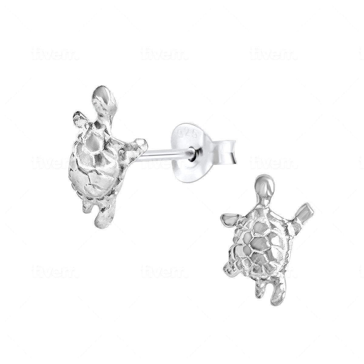 ALEXANDER YORK Paar Ohrstecker SCHILDKRÖTE, 2-tlg., 925 Sterling Silber