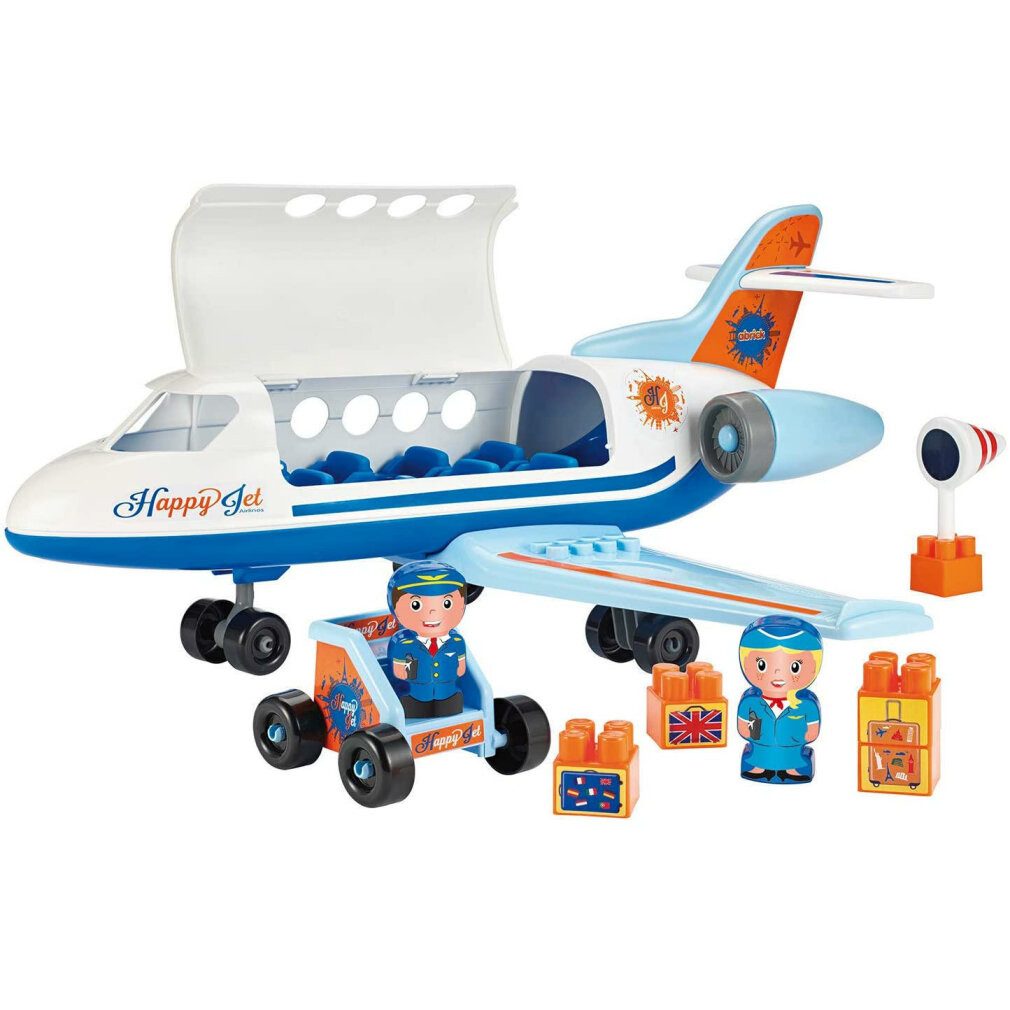 Ecoiffier Spielzeug-Flugzeug Abrick Airplane + Zubehör