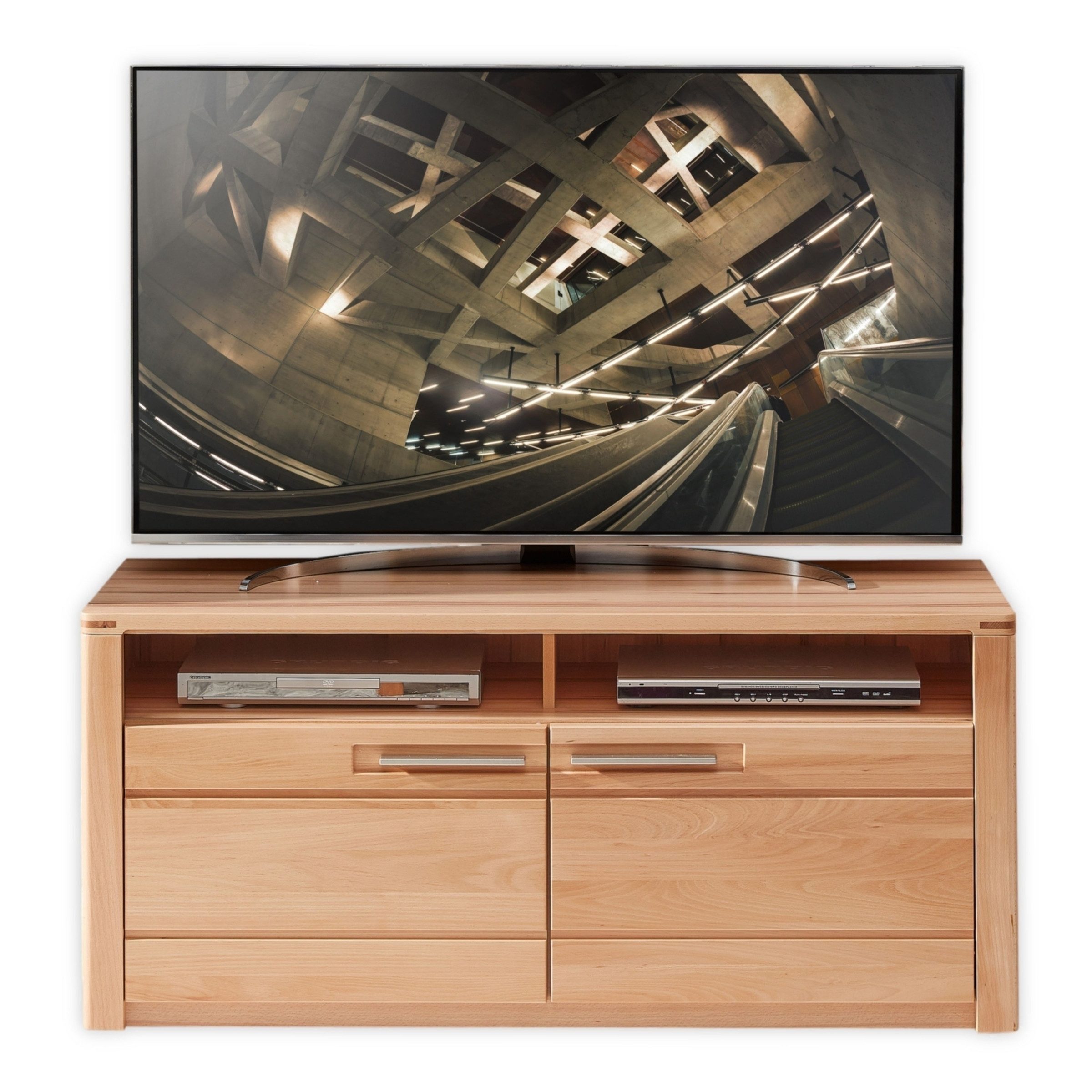 freiraum Wohnwand Nature One, (3-teilig) Kernbuche teilmassiv - 260x170x45cm (BxHxT)