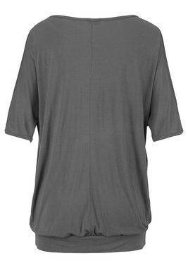 LASCANA Strandshirt mit Schlitzen an den Ärmeln, Kurzarmshirt, schulterfrei