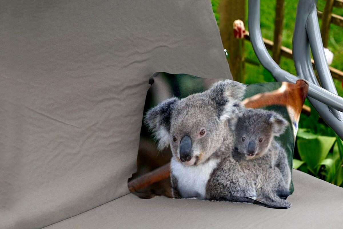 MuchoWow Mädchen, Koalas - - - Jungen Outdoor-Dekorationskissen, Sohn Polyester, Dekokissen Vater Dekokissenbezug, Kissenhülle -