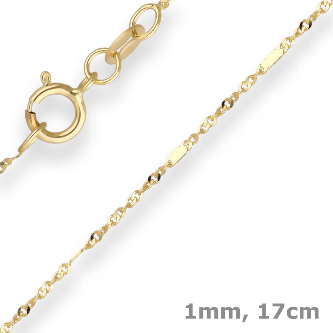 Schmuck Krone Goldarmband 1mm Armband Fantasiekette günstig online kaufen
