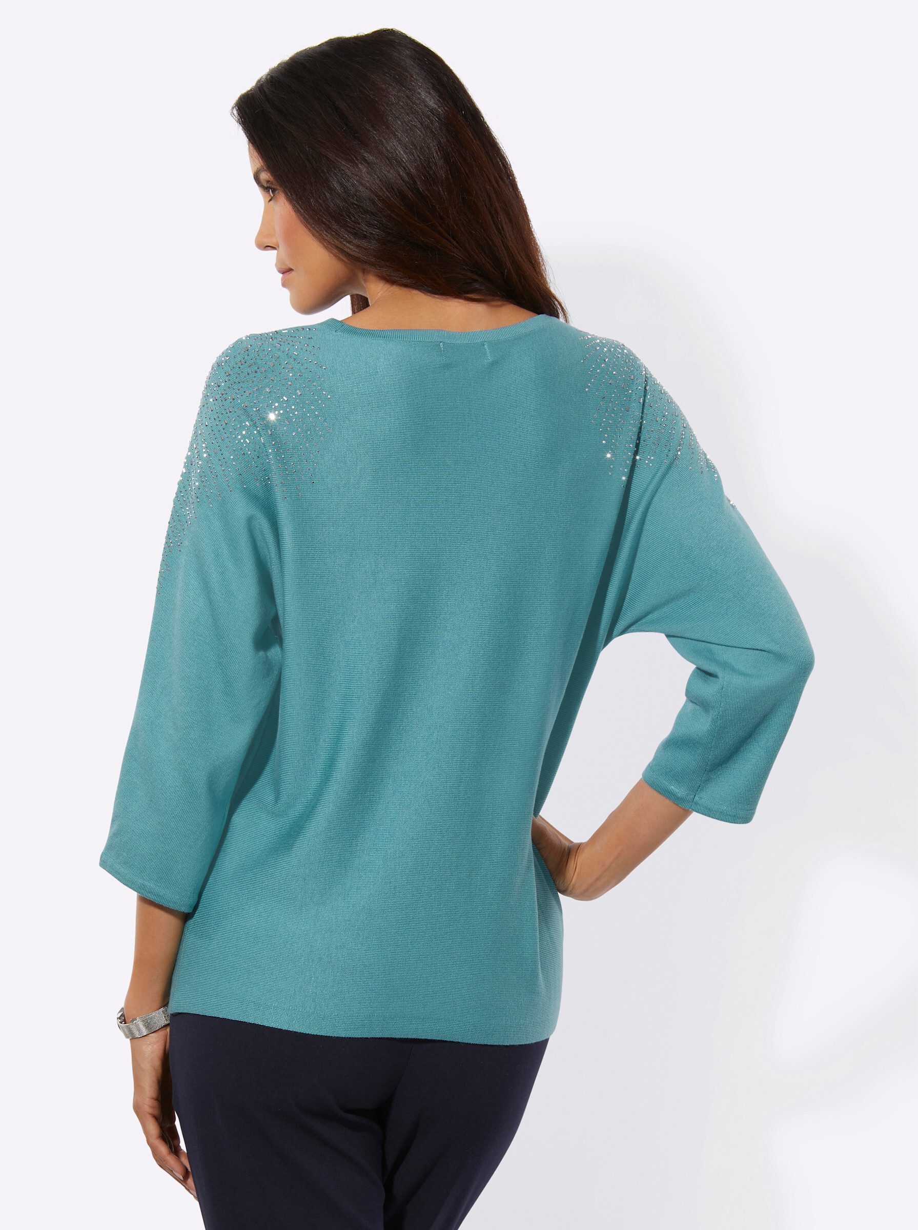 creation L Strickpullover Lyocell-Mix-Pullover 3/4-Arm Feinstrick, Jersey