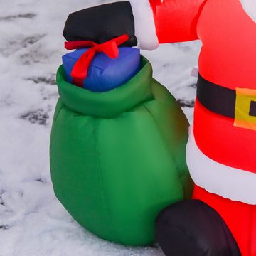 HOMCOM Weihnachtsfigur LED Weihnachtsmann aufblasbar