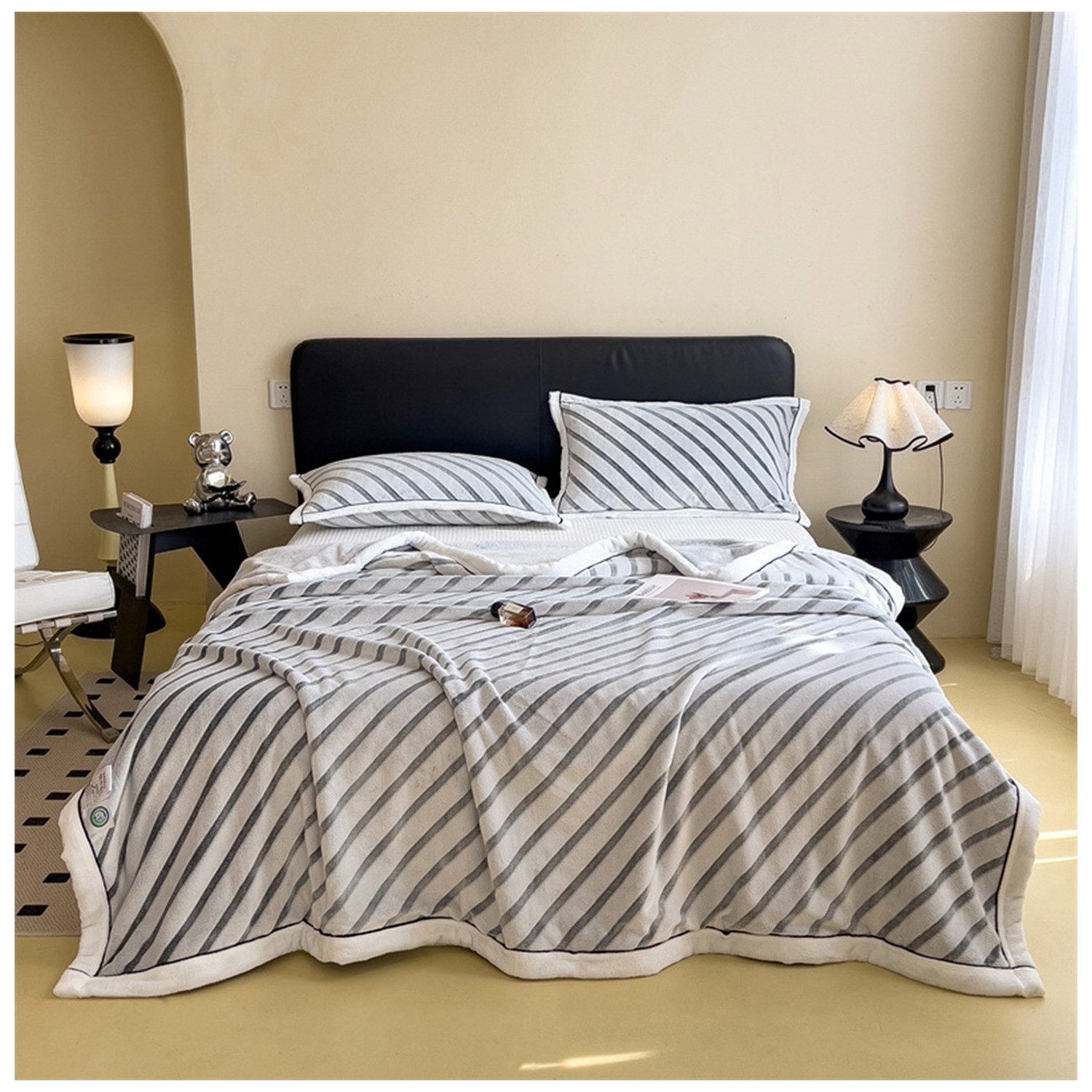 Babydecke Wohndecke Sofadecke Milcheiweißfaser & Polyacrylnitril-Fasern, ibettertec, 130 x 150cm Warm Weich Soft Flanell 