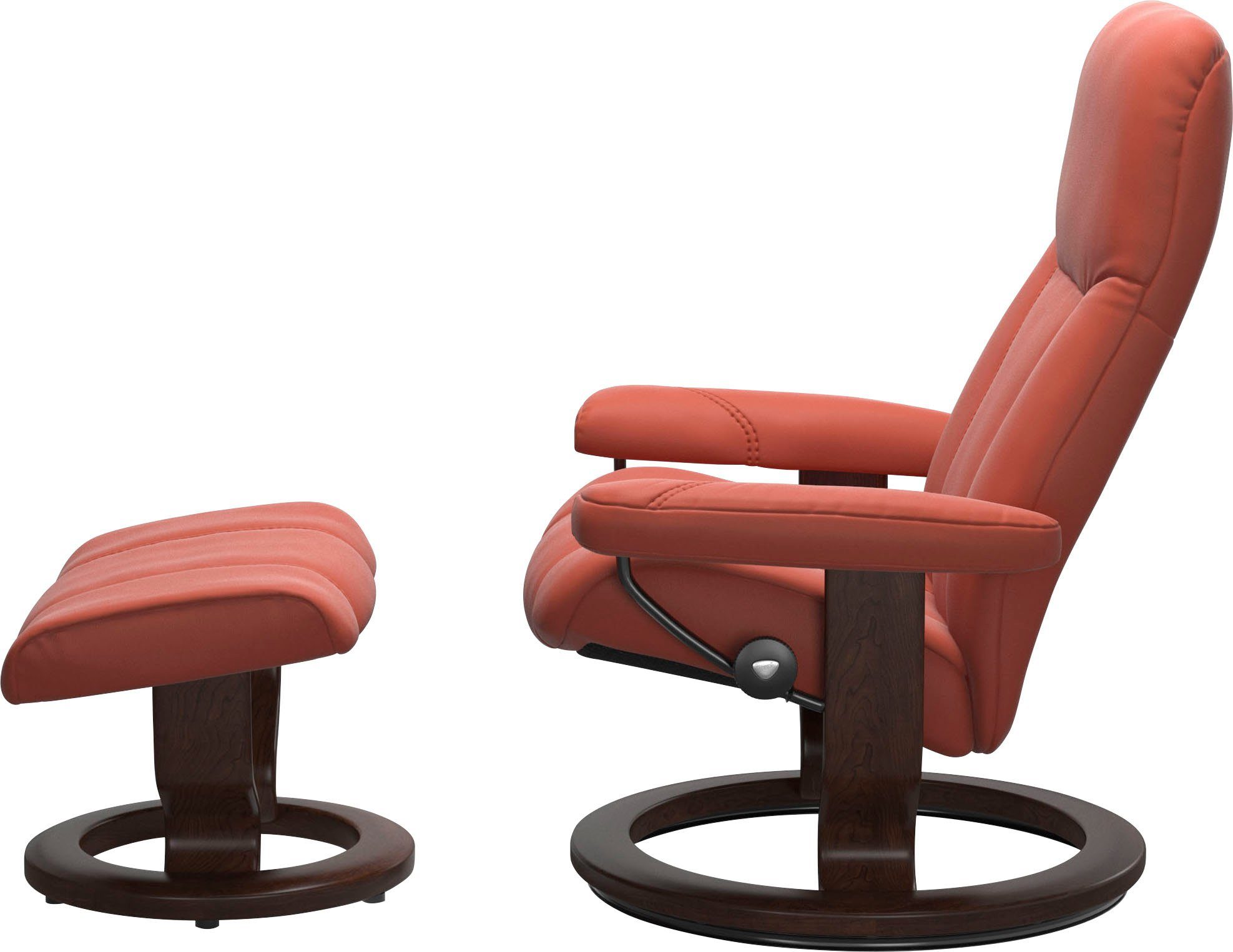 Stressless® Relaxsessel Consul (Set, Relaxsessel mit Hocker), mit Hocker, mit Classic Base, Größe M, Gestell Braun