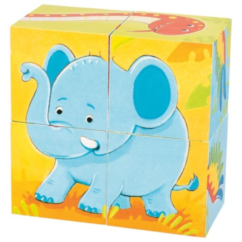 goki Würfelpuzzle Würfelpuzzle Wilde Tiere 4tlg günstig online kaufen