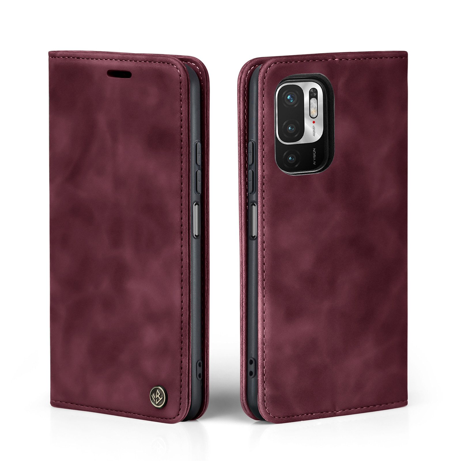 Tec-Expert Handyhülle Tasche Hülle für Xiaomi Redmi Note 10 5G 6.5 Zoll, 6.5, Cover Klapphülle Case mit Kartenfach Fliphülle aufstellbar
