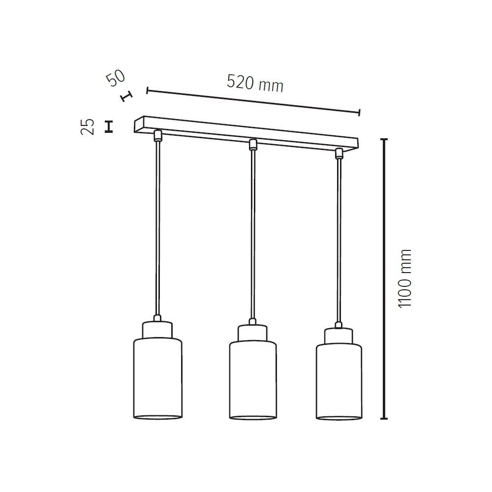 SPOT Light BOSCO, Hängeleuchte, aus aus Naturprodukt Glas Pendelleuchte ohne Eichenholz, Leuchtmittel, Nachhaltig, Schirm