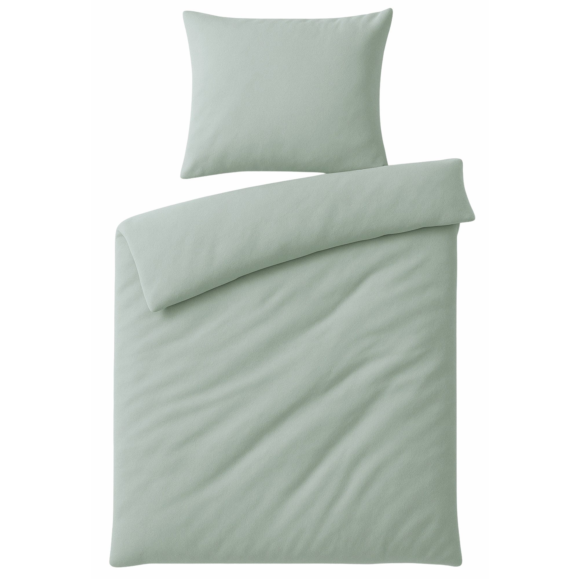 NYVI Bettwäsche Biber Winter Bettwäsche Deluxe mit Reißverschluss, Flauschige Bettgarnitur, 100% Baumwolle, 145g/m², Einlaufschutz